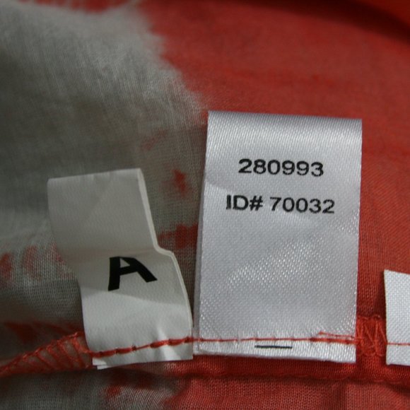 Ann Taylor Loft Petites Orange/White Sheer Cotton/ - Picture 7 of 7